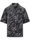 Marni Black Crayon Print Shirt In Black