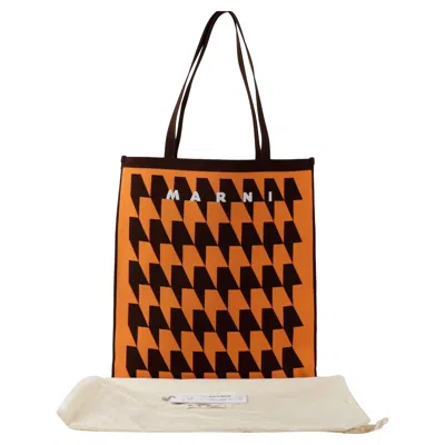 Marni Pattern Tote Shoulder Bag In Multi