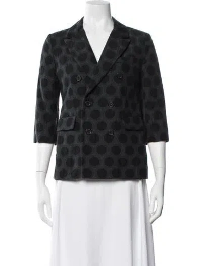 Pre-owned Marni Patterned Blazer In Green