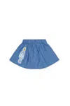Marni Gonna In Chambray Con Disegni In Blue