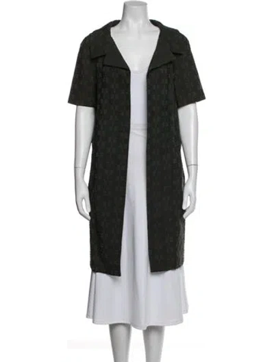 Pre-owned Marni Patterned Coat In Green