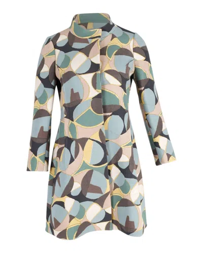 Marni Patterned Coat In Multicolor Wool