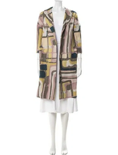 Pre-owned Marni Patterned Coat In Pink