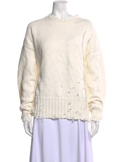 Pre-owned Marni Patterned Crew Neck Sweater In Neutral