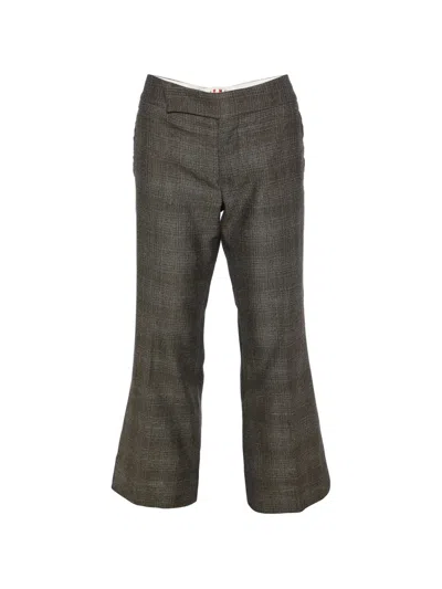 Pre-owned Marni Patterned Cropped Trousers In Brown