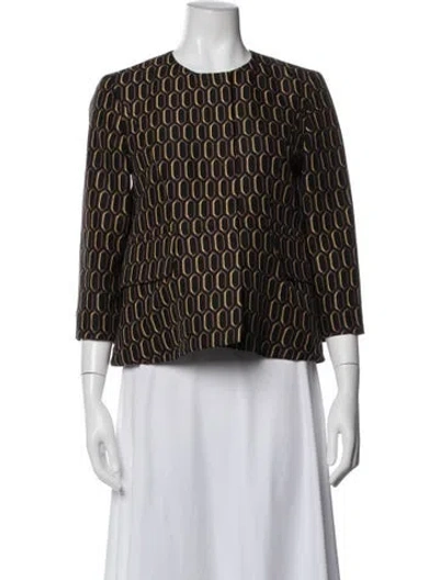 Pre-owned Marni Patterned Jacket In Black