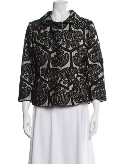Pre-owned Marni Patterned Jacket In Black
