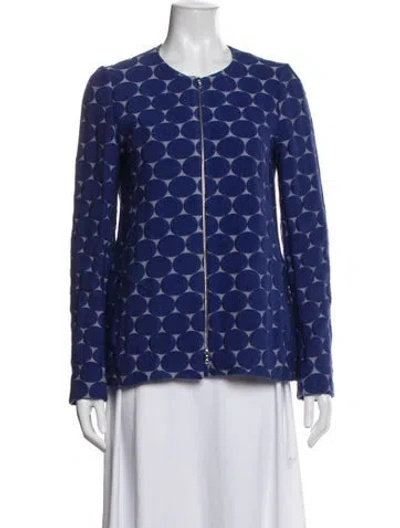Pre-owned Marni Patterned Jacket In Blue