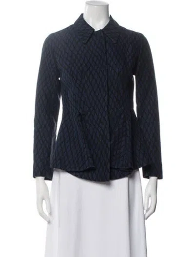 Pre-owned Marni Patterned Jacket In Blue