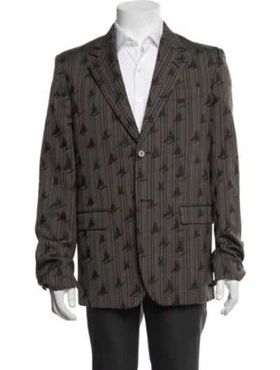 Pre-owned Marni Patterned Jacket In Brown