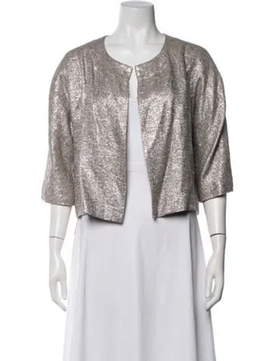 Pre-owned Marni Patterned Jacket In Metallic/silver