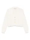 Marni Off-white Dishevelled Cotton Cropped Cardigan In White