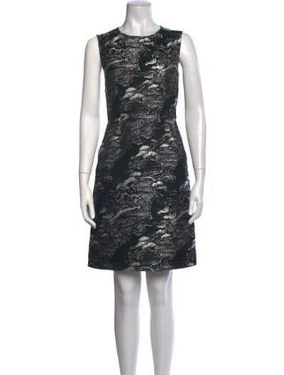 Pre-owned Marni Patterned Knee-length Dress In Black