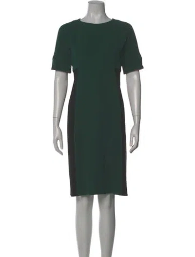 Pre-owned Marni Patterned Knee-length Dress In Green