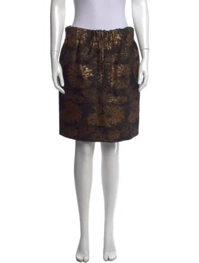 Pre-owned Marni Patterned Knee-length Skirt In Black