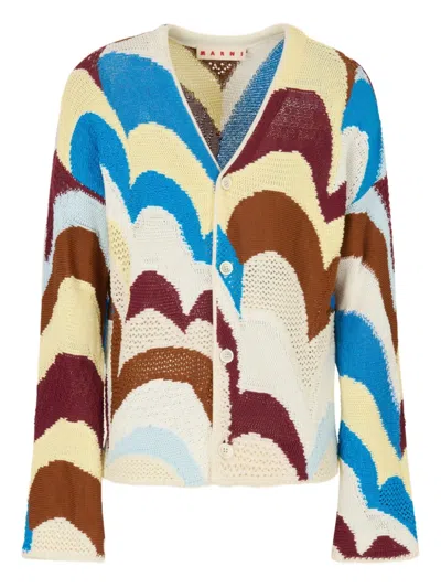 Marni Gemusterter Cardigan In Multi