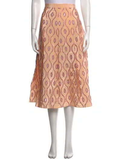 Pre-owned Marni Patterned Midi Length Skirt In Neutrals