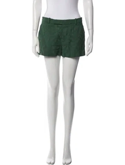 Pre-owned Marni Patterned Mini Shorts In Green