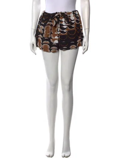 Pre-owned Marni Patterned Mini Shorts In Green