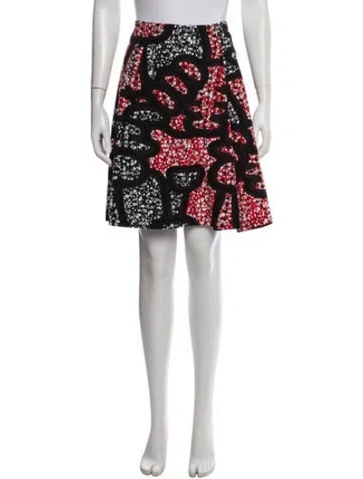 Pre-owned Marni Patterned Mini Skirt In Red