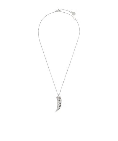 Marni Patterned Pendant Necklace In Gray