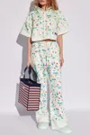 Marni Paint-splatter Cotton Track Pants In White