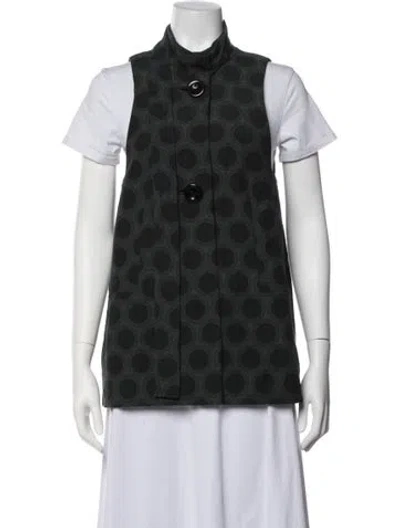 Pre-owned Marni Patterned Vest In Green