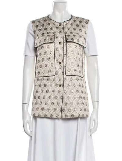 Pre-owned Marni Patterned Vest In Metallic/neutrals