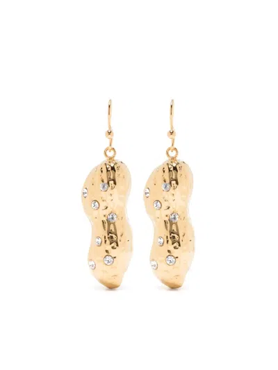 Marni Ohrringe Mit Erdnussform In Gold