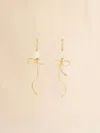 Marni Pearl Bow Drop Earrings In Gold