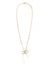 Marni Pearl-embellished Necklace In Gold