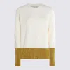 Marni Relaxed Fit Roundneck Knit Sweater With Ribbed Texture In White