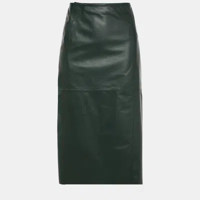 Pre-owned Marni Pelle Di Agnello Knee Length Skirts It 40 In Black