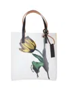 Marni Floral Print Shoulder Bag With Contrast Handles In White