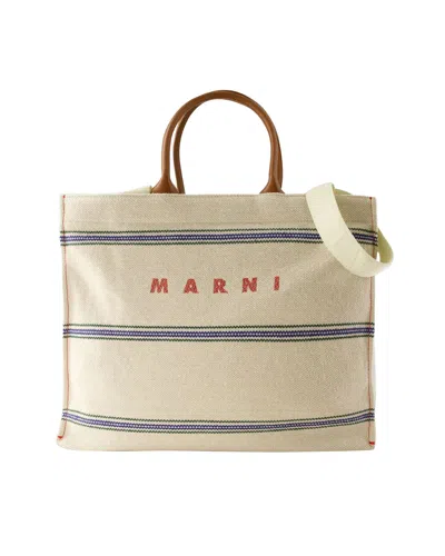 MARNI PELLETTERIA UOMO SHOPPER BAG - MARNI - COTTON - BEIGE