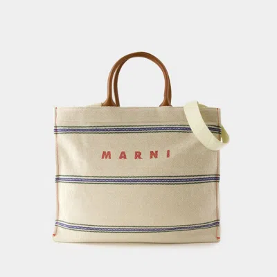 Marni Pelletteria Uomo Shopper Handbag In Neutral