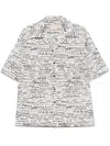 Marni Printed Collar Pocket Short Sleeve Shirt In White