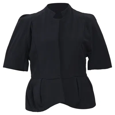 Marni Peplum Evening Jacket In Navy Blue Silk