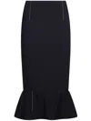 Marni Flounce Hem Midi Skirt With High Waist In Black