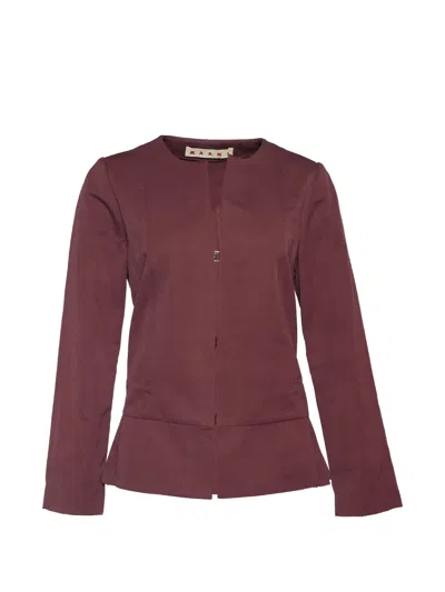 Pre-owned Marni Peplum Jacket In Red