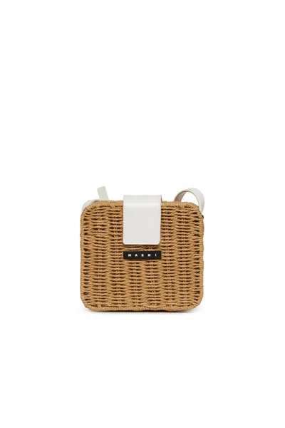 MARNI BORSA PIC-NIC IN TESSUTO EFFETTO RAFIA