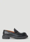 MARNI PIERCED LEATHER LOAFERS