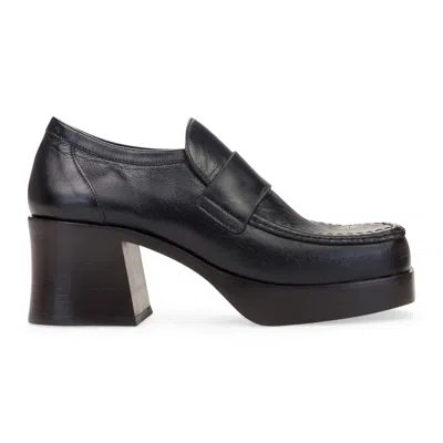 Marni Pierced Platform Loafers In Black