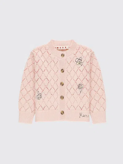 Marni Babies'  Cotton Cardigan In Pink