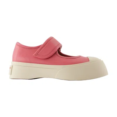 Marni Mary Jane Ballerinas  Leather Pink