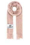 Marni Pink Alpaca Blend Scarf In Brown