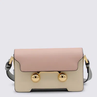 MARNI MARNI PINK AND MULTICOLOR LEATHER SHOULDER BAG