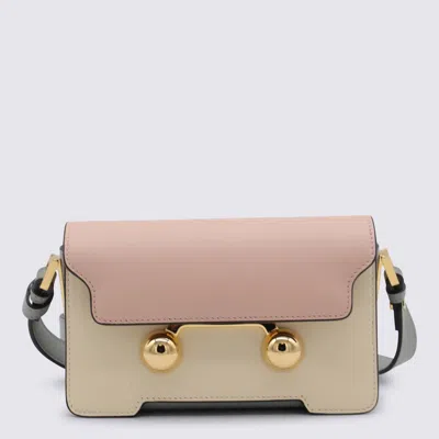 MARNI MARNI PINK AND MULTICOLOR LEATHER SHOULDER BAG