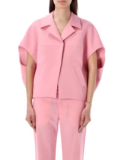 Marni Sleeveless Cady Jacket In Pink_gummy