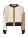 Marni Pink Color Block Cashmere Cardigan